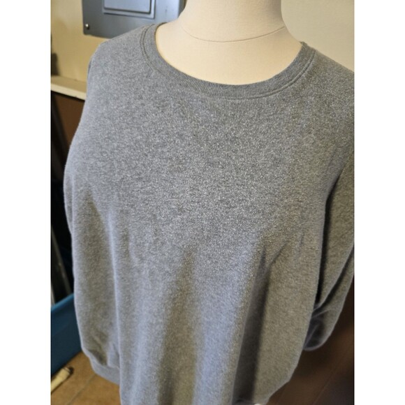 Torrid Plus Size 4 Grey Knit Sweater Sweatshirt Long Sleeve Top Lace Applique - Picture 2 of 4